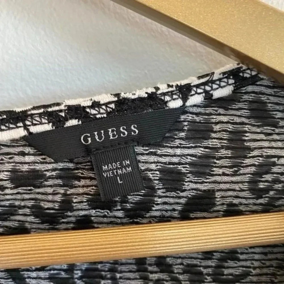 Guess Black and White Leopard Print Dress - Picture 6 of 9